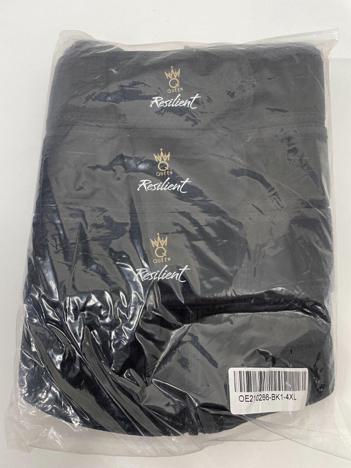 Queen Resilient Womens 4XL Triple Belt Snatch & Sweat Waist Trainer Black