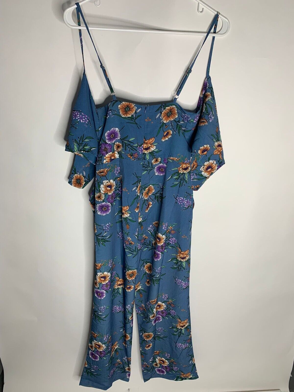Petal + Pup Womens 4 Blue Floral Marriot Jumpsuit Tie Front