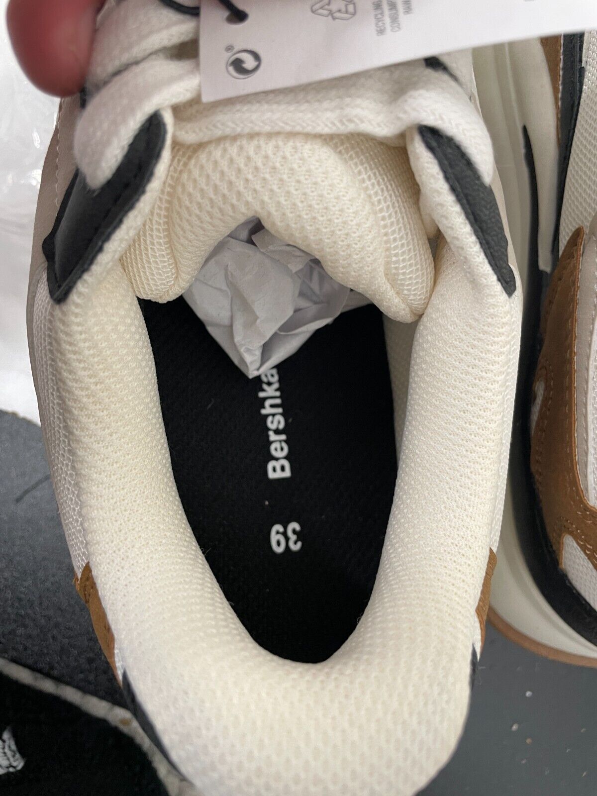 Bershka Mens 39/6 Multi-Piece Mesh Trainers Chunky Colorblock Shoes Sneaker