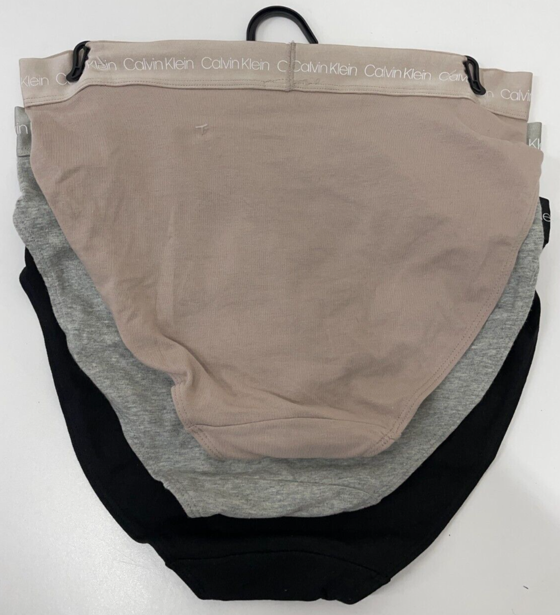 Calvin Klein 3 Pack Womens M Jacquard Waist Cotton Brief Bikini Underwear Panty