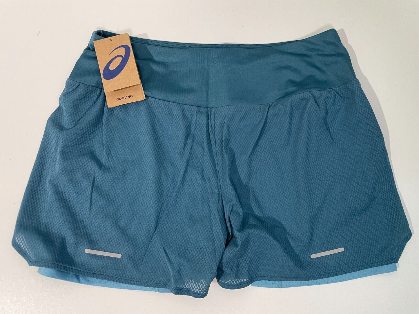 ASICS Womens L Ventilate 2-N-1 3.5In Running Short Gloomy Sea/Gris Blue 2012C405