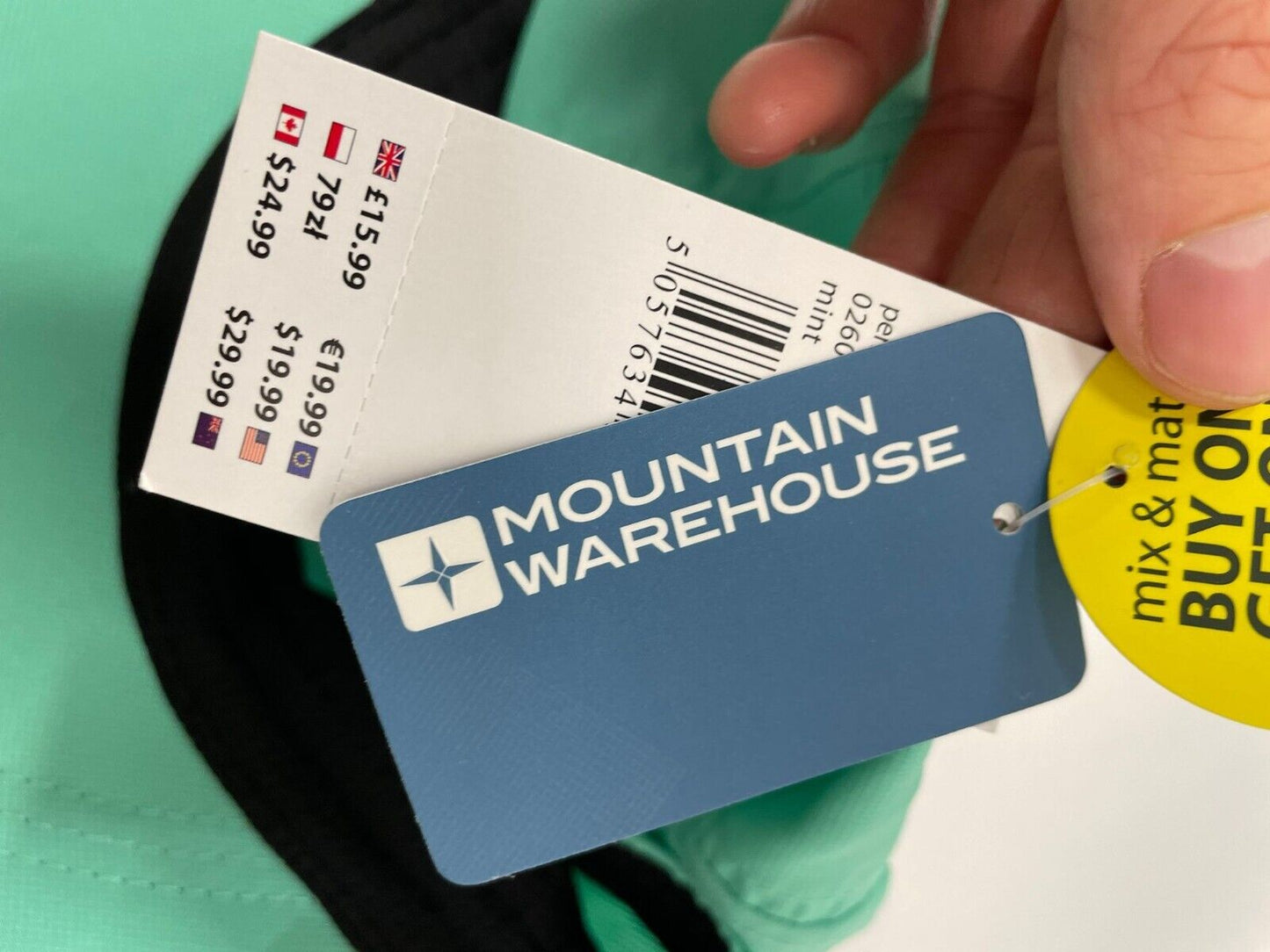 Mountain Warehouse Womens Mint Green Aqua Performance Cap Strapback Hat