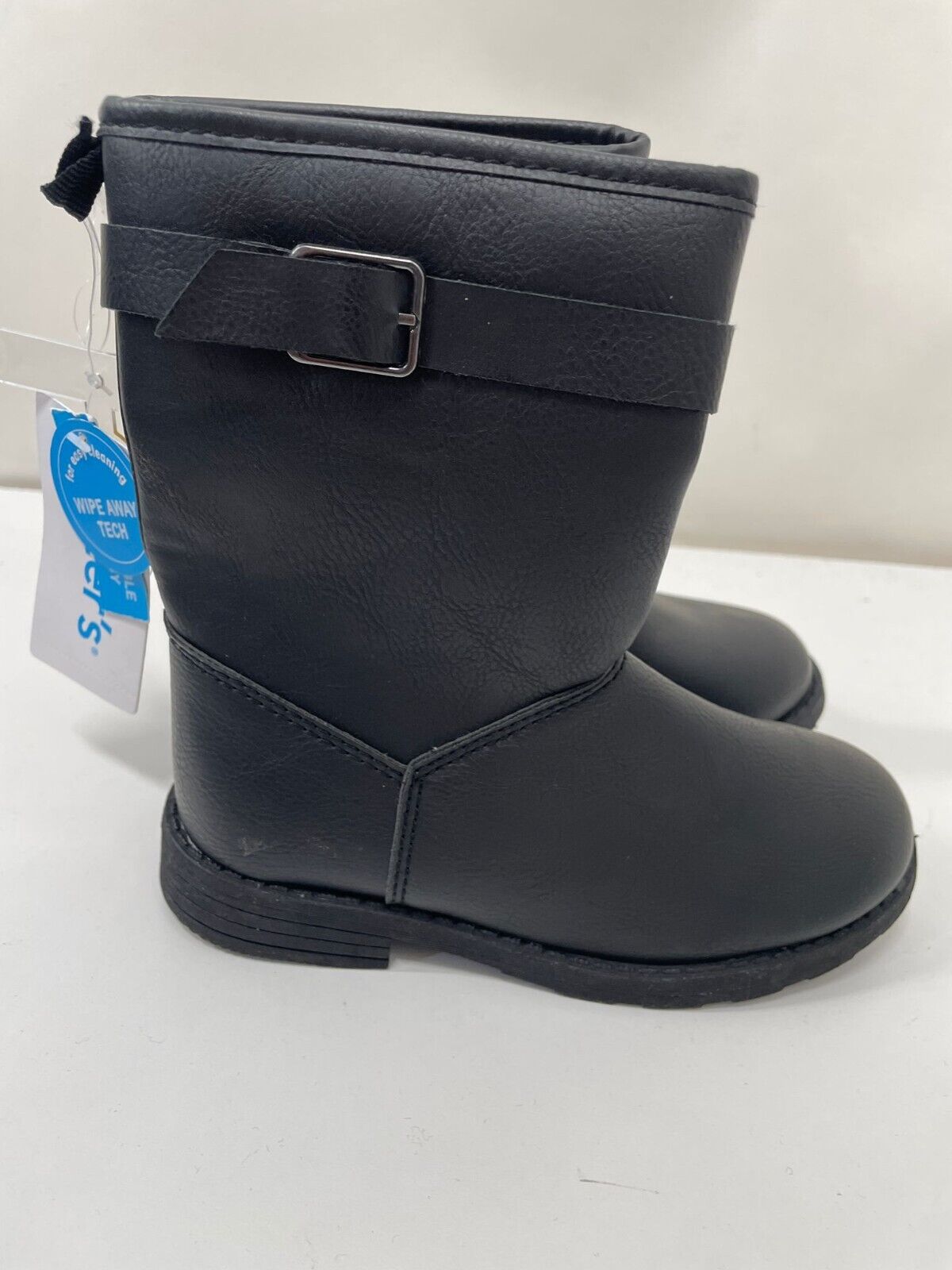 Carter's Girls 11 Black Lady Riding Boots Calf High Faux Leather Shoes