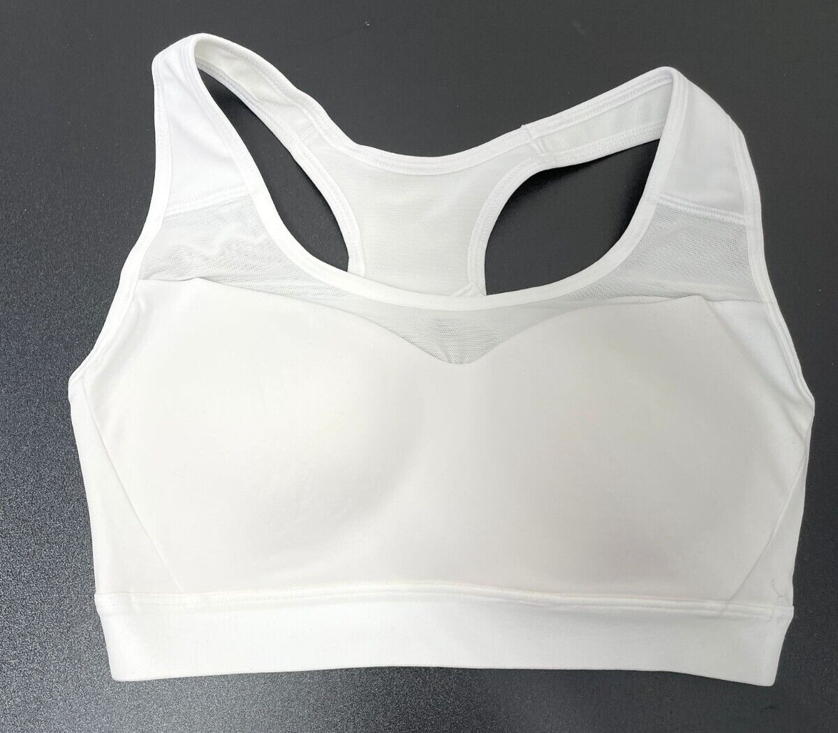 Gymshark Womens XS Open Back Sports Bra White B2A6X High Impact