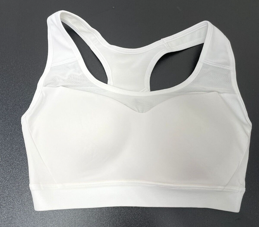 Gymshark Womens XS Open Back Sports Bra White B2A6X High Impact