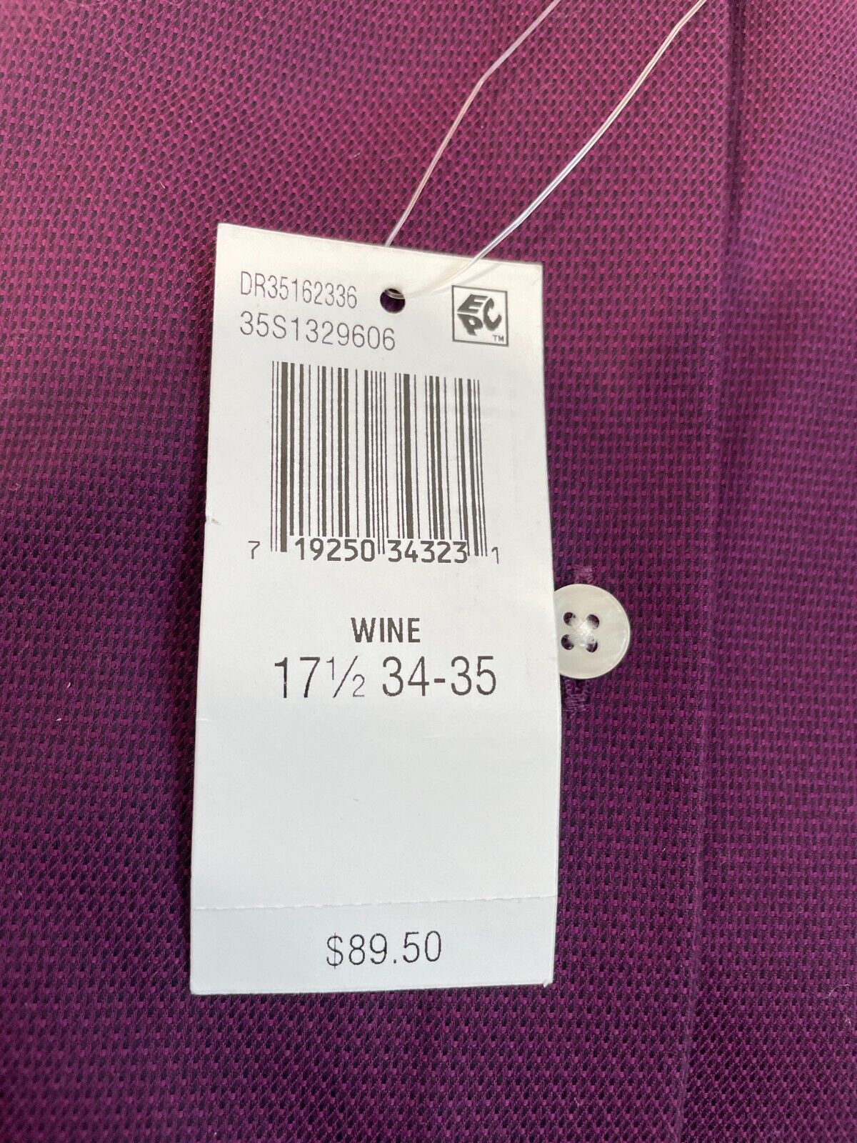 Michael Kors Men's 17.5/34-35 Airsoft Non-Iron Performance Dress Shirt 35S1329