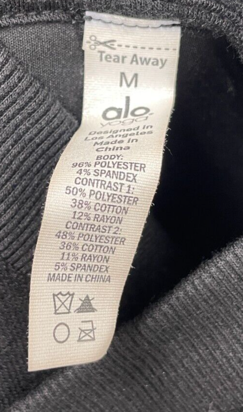 Alo Yoga Unisex M Velvet Hoodie Sweatshirt Black Velour Baller Pullover Womens