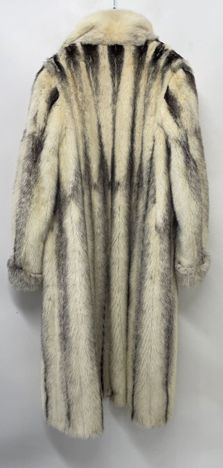 Cross Mink Fur Womens S/M Coat Trench Kohinoor Silver Iris Pearl Shawl Vintage