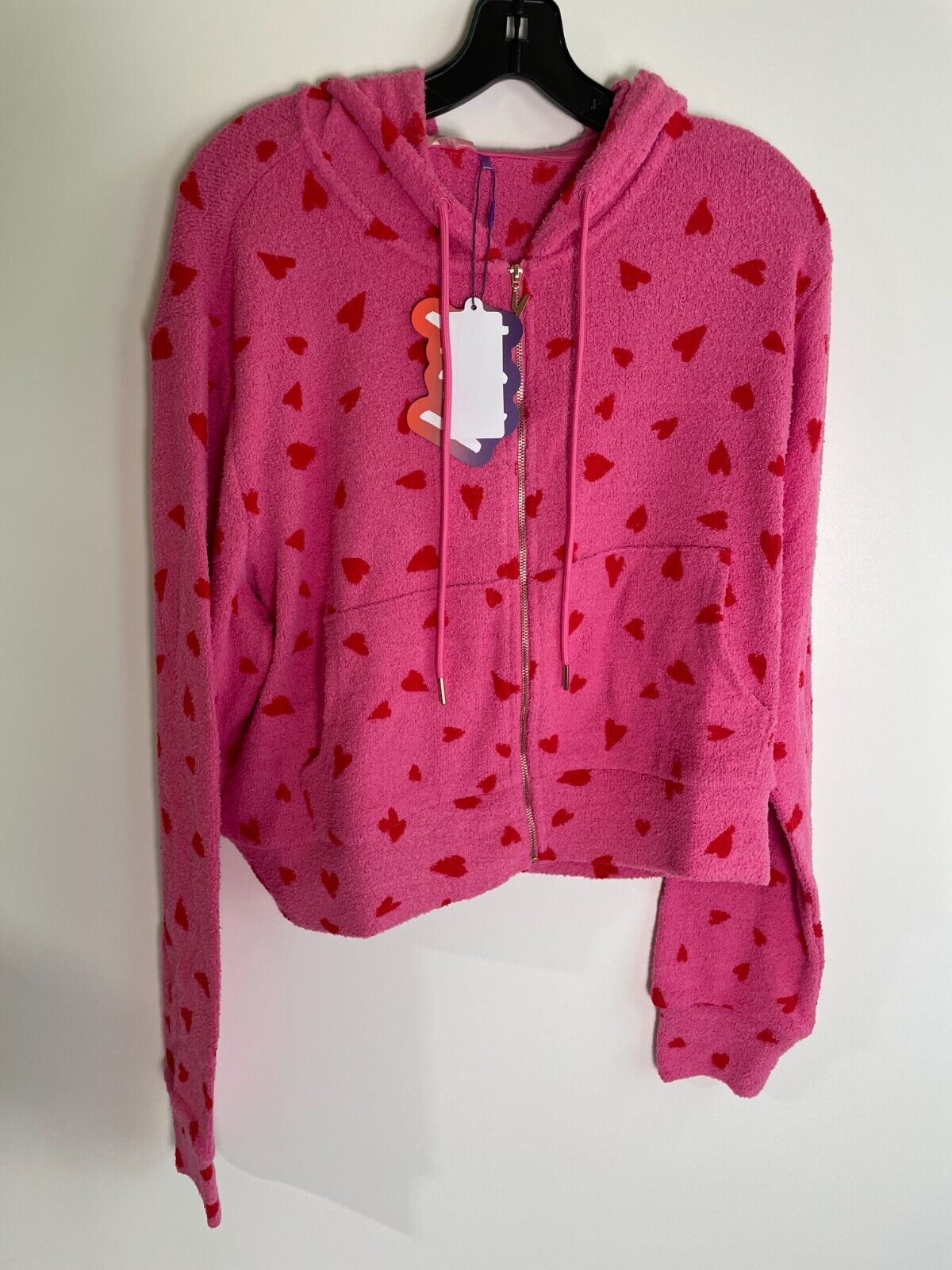 Yitty Fabletics Womens XXL Pet Me Zip Up Hoodie Pinky Swear Hearted CN2357059