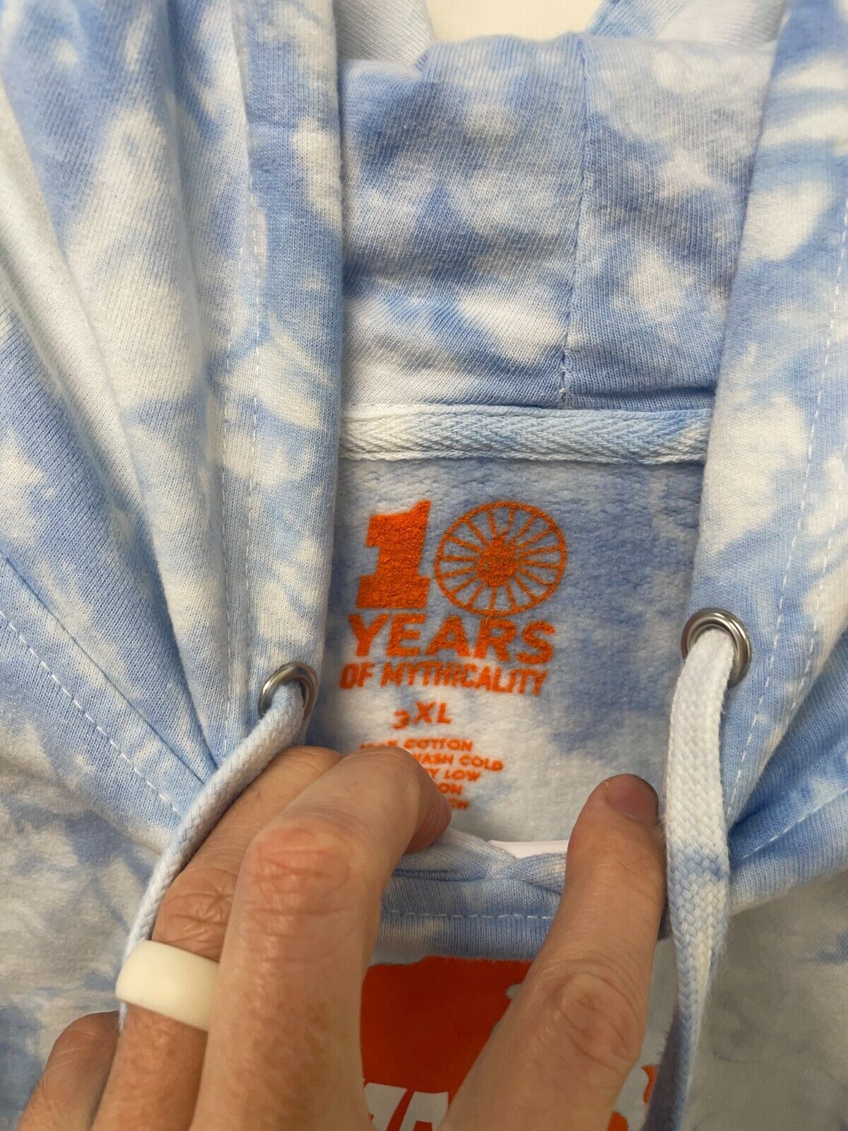 GMM 10 Years Mythicality Men 3XL Hoodie Sweatshirt Good Mythical Morning Tie Dye