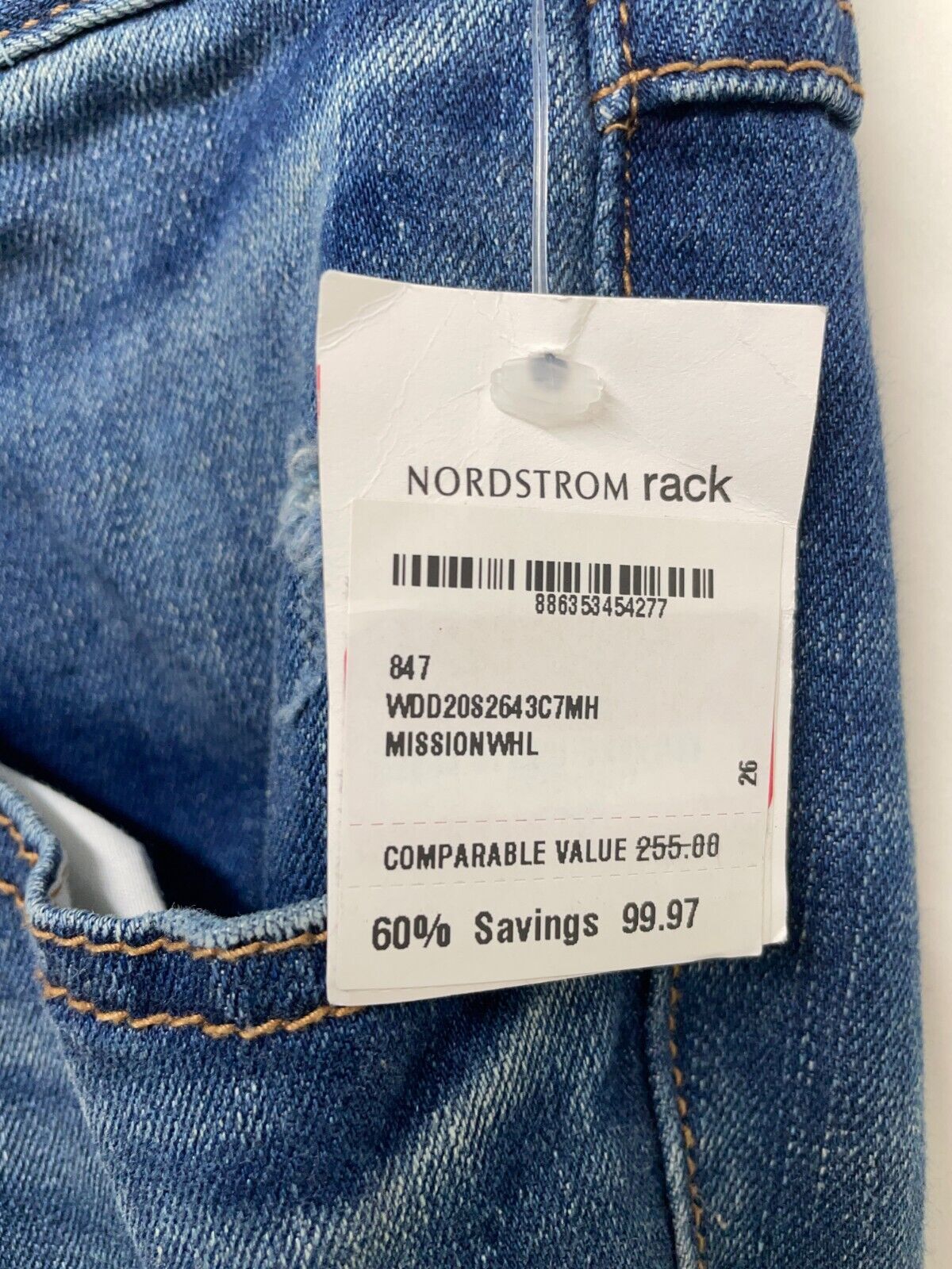 Free People Women's 26 Acid Wash Distressed Skinny Jeans Dark Blue
