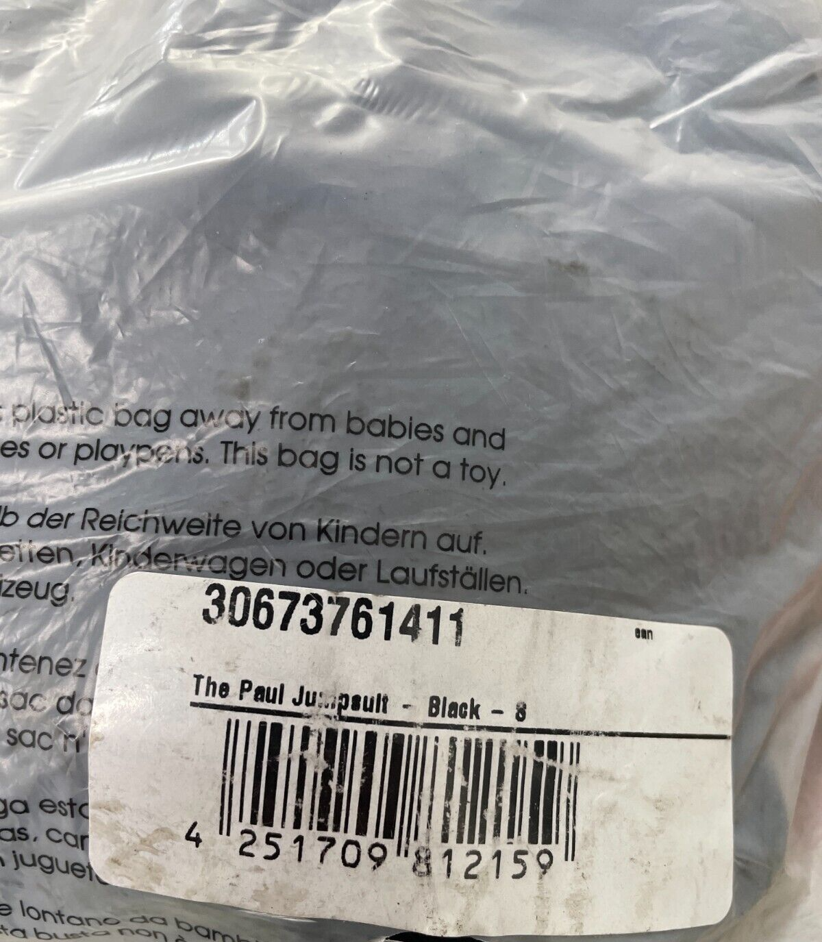 Les Lunes Women's 8 The Paul Jumpsuit Black Belted Skinny Leg Wrap-Style NWT