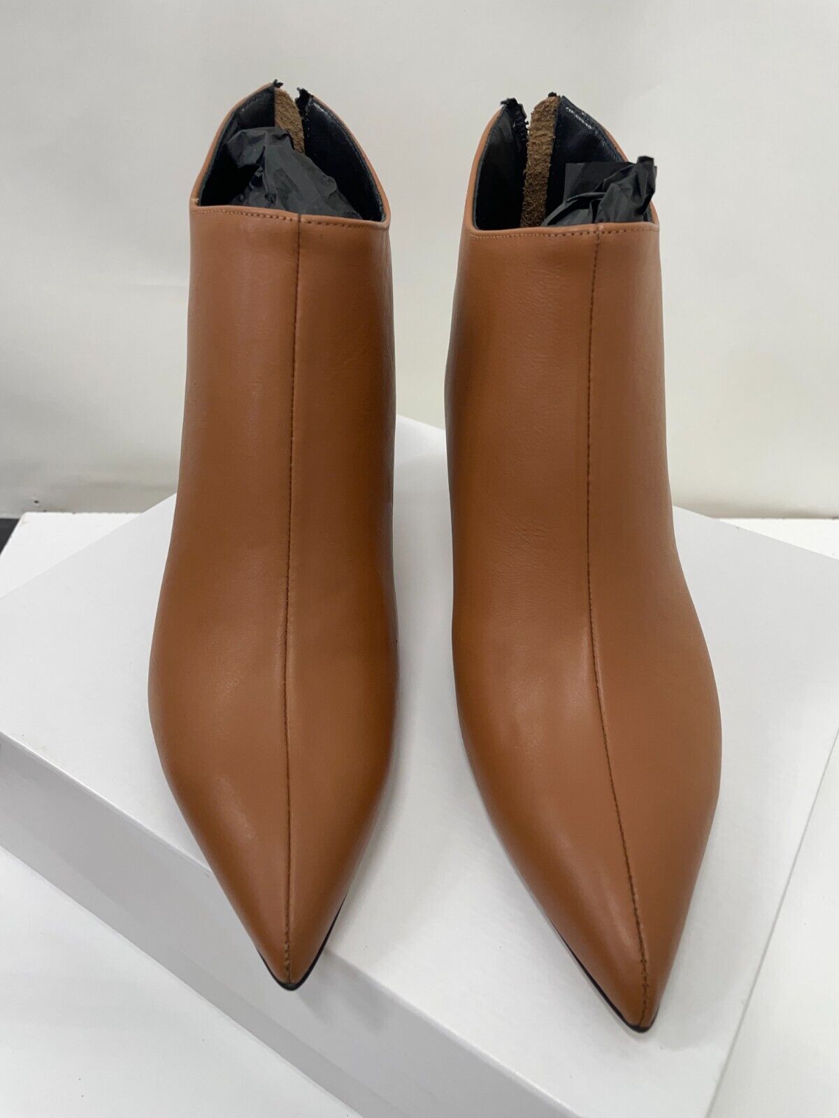 Lavorazione Artigianale Women's EU38 Ghita Pointed Toe Ankle Bootie Cognac