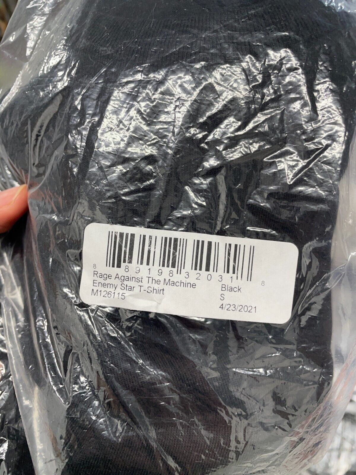 Rage Against The Machine Mens S Enemy Star T-Shirt Black Crewneck Band Tee