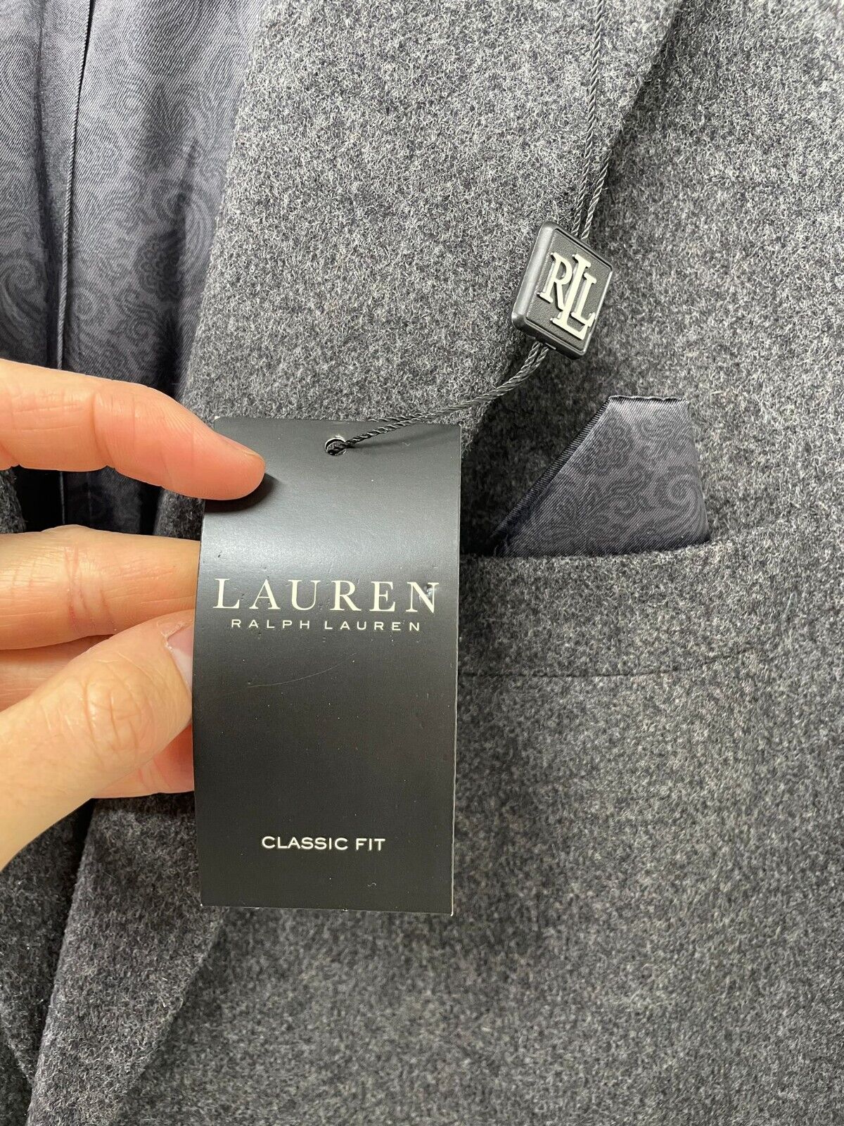 Lauren Ralph Lauren Mens 42L Luxury Wool Cashmere Blend Lacrosse Sport Coat Gray