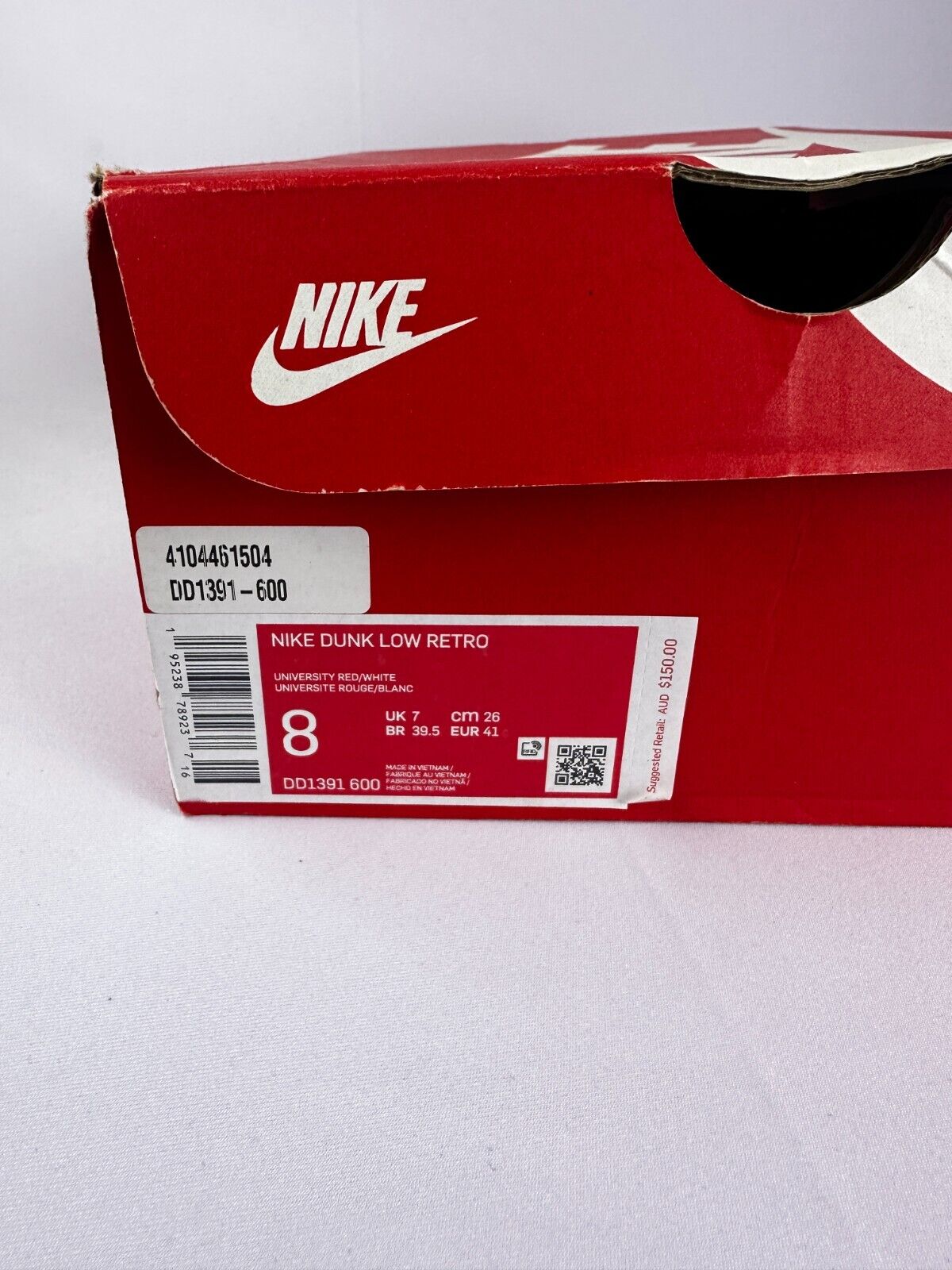 Nike Men's 8 Dunk Low Championship Red Lace Up Casual Sneaker Shoes DD1391 600