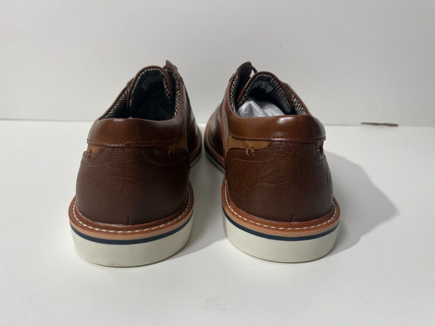 Madden Men's 12 Vypper Mixed Media Leather Derby Dress Shoe Cognac Brown 580120