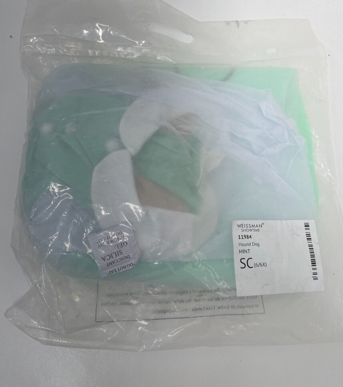 Weissman Showtime Girls 6/6x Hound Dog Dress Mint Green Cap Sleeve Dancewear