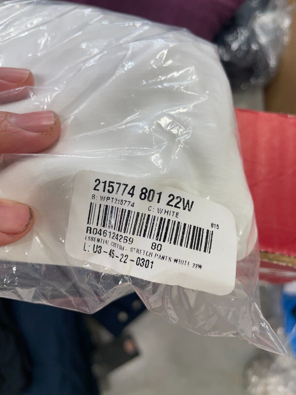 J Jill Womens 22W Cotton Essential Stretch Pants White Pull On 215774