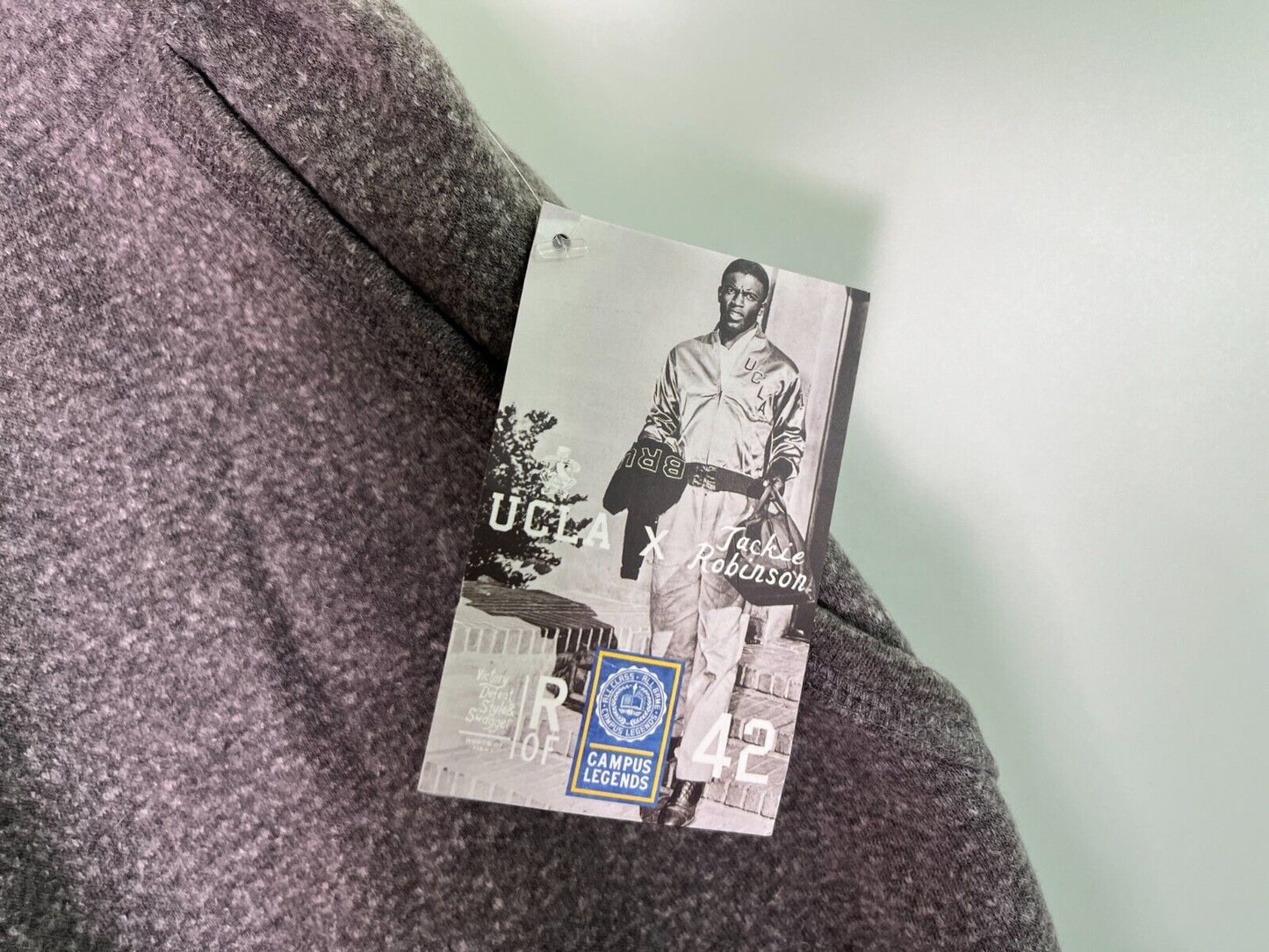 ROF Men 2XL Campus Legends UCLA Bruins Jackie Robinson Sweat Shorts Gray Roots