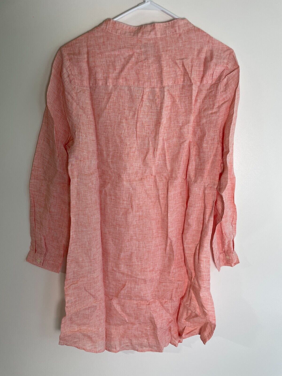 HIHO Women's L Lightweight Bananakeet Popover Shirt Dress Sunset Orange DR-BNK1