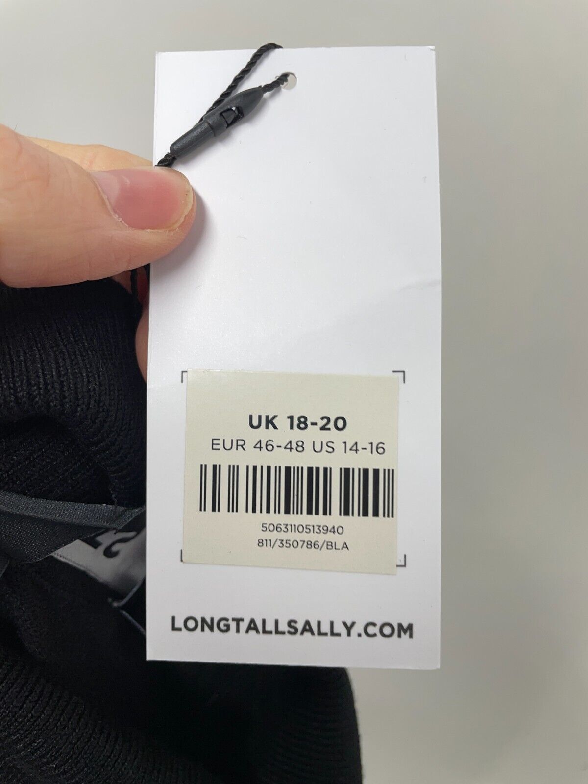 LTS Long Tall Sally Womens 14-16 Turtle Neck Jumper Sweater Black Knit 350786