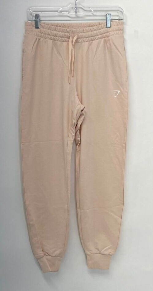 Gymshark Womens S Training Joggers Terry Pants Beige Blush Pink