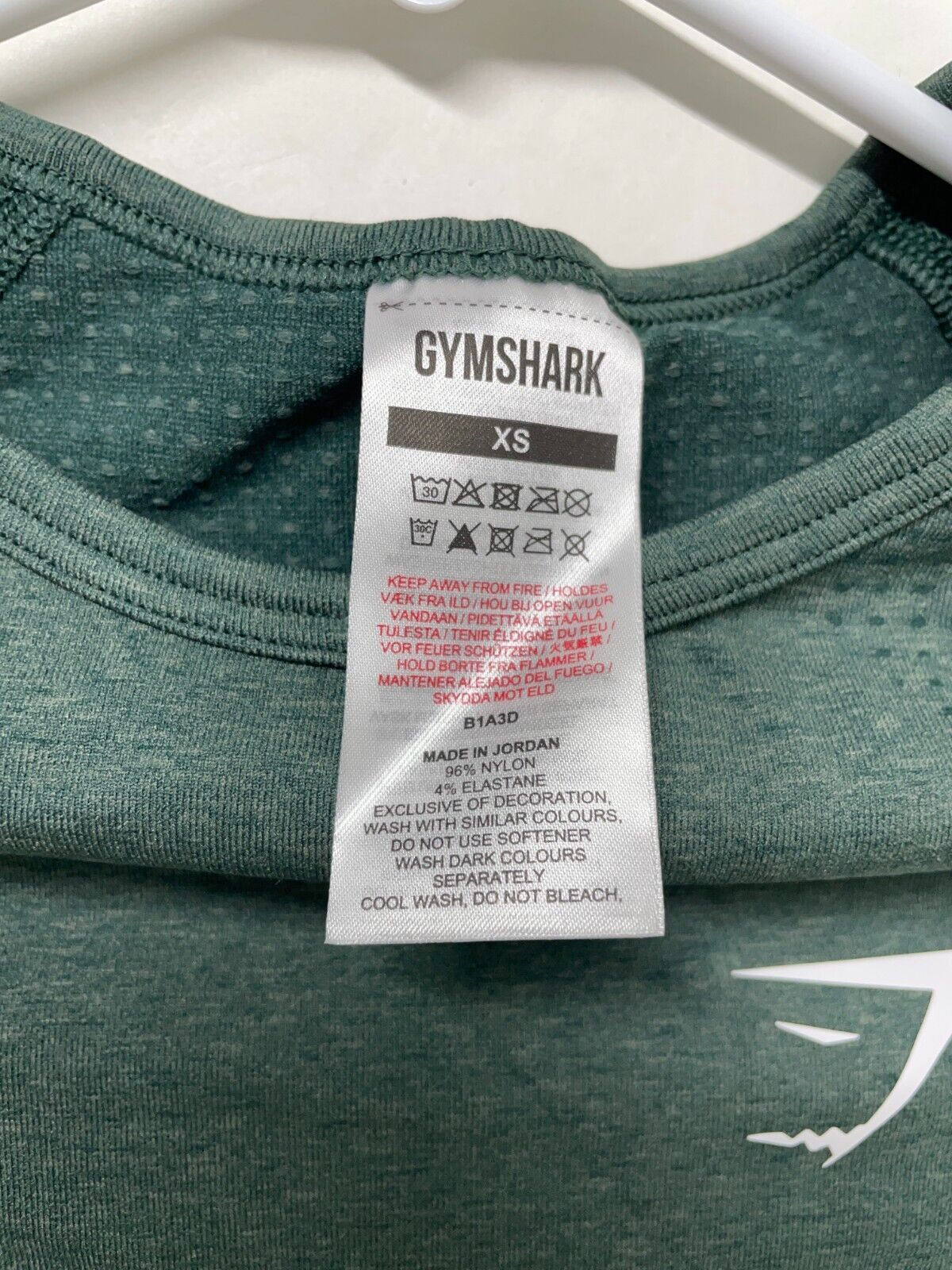 Gymshark Womens XS Vital Seamless 2.0 Crop Top Woodland Green Marl B1A3D-EBTF