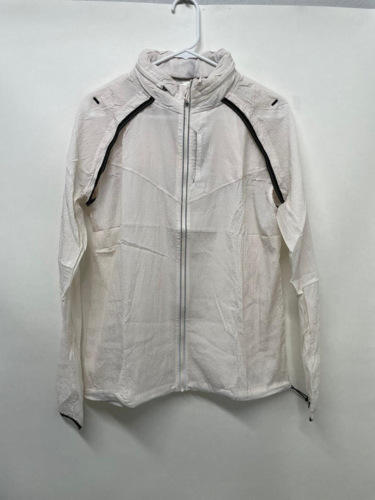 Gymshark Womens S Speed Windbreaker Zip Up Jacket Coconut White Featherweight