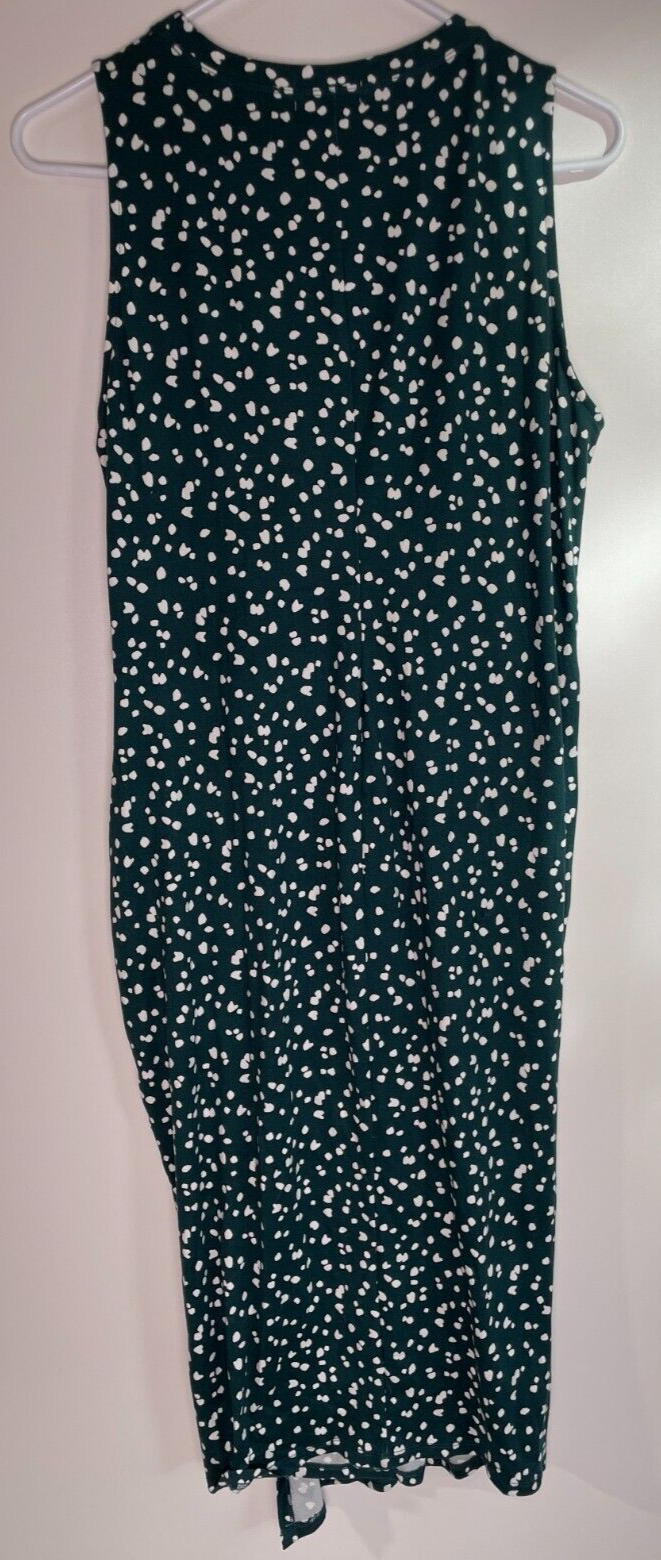 Nine Britton Women's XL Abigail Brushed Knit Fitted Midi Dress Green Sleeveless