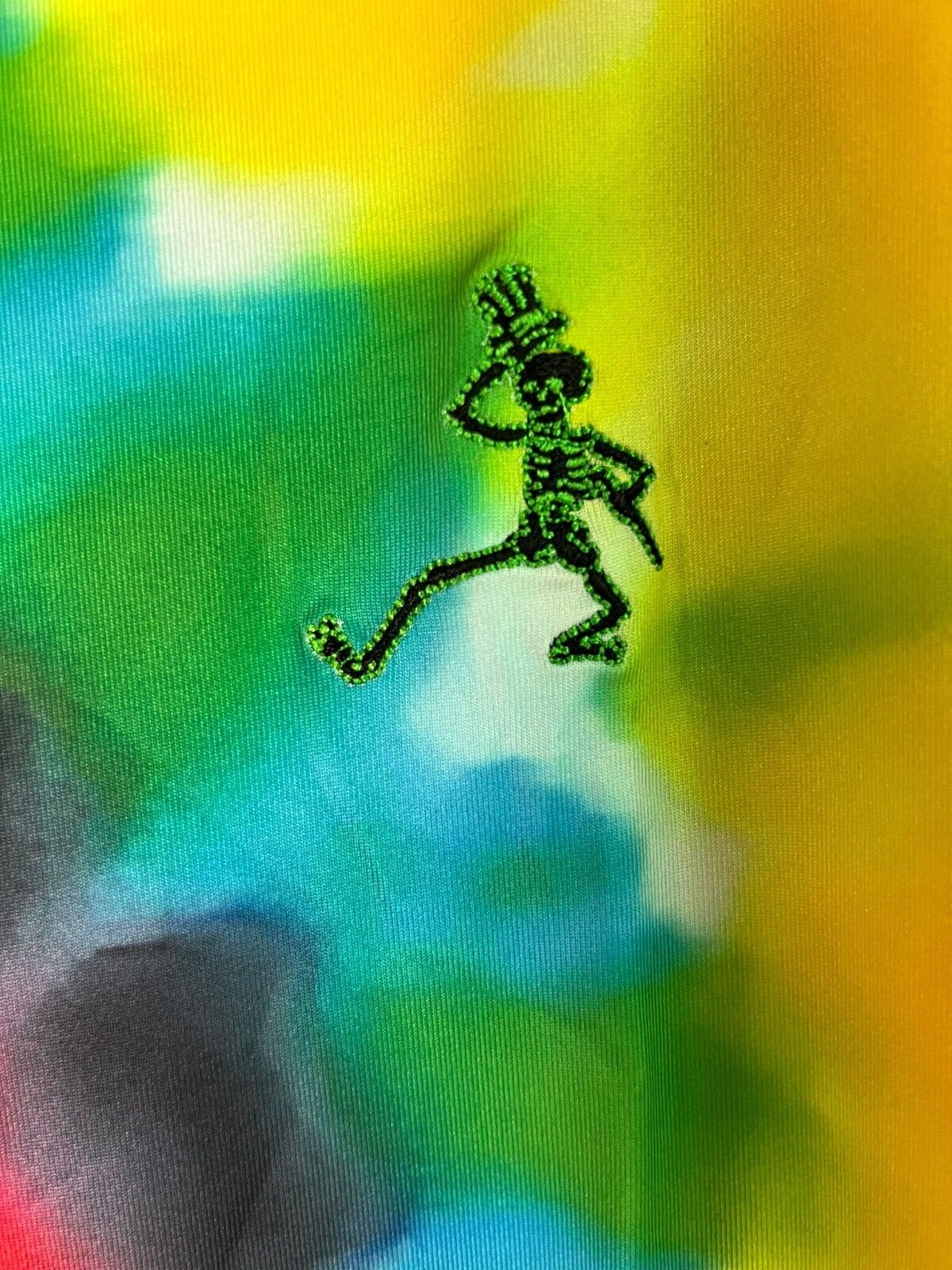 Grateful Dead Section 119 Men 2XL Tie Dye Team Lithuania Polo Shirt Performance