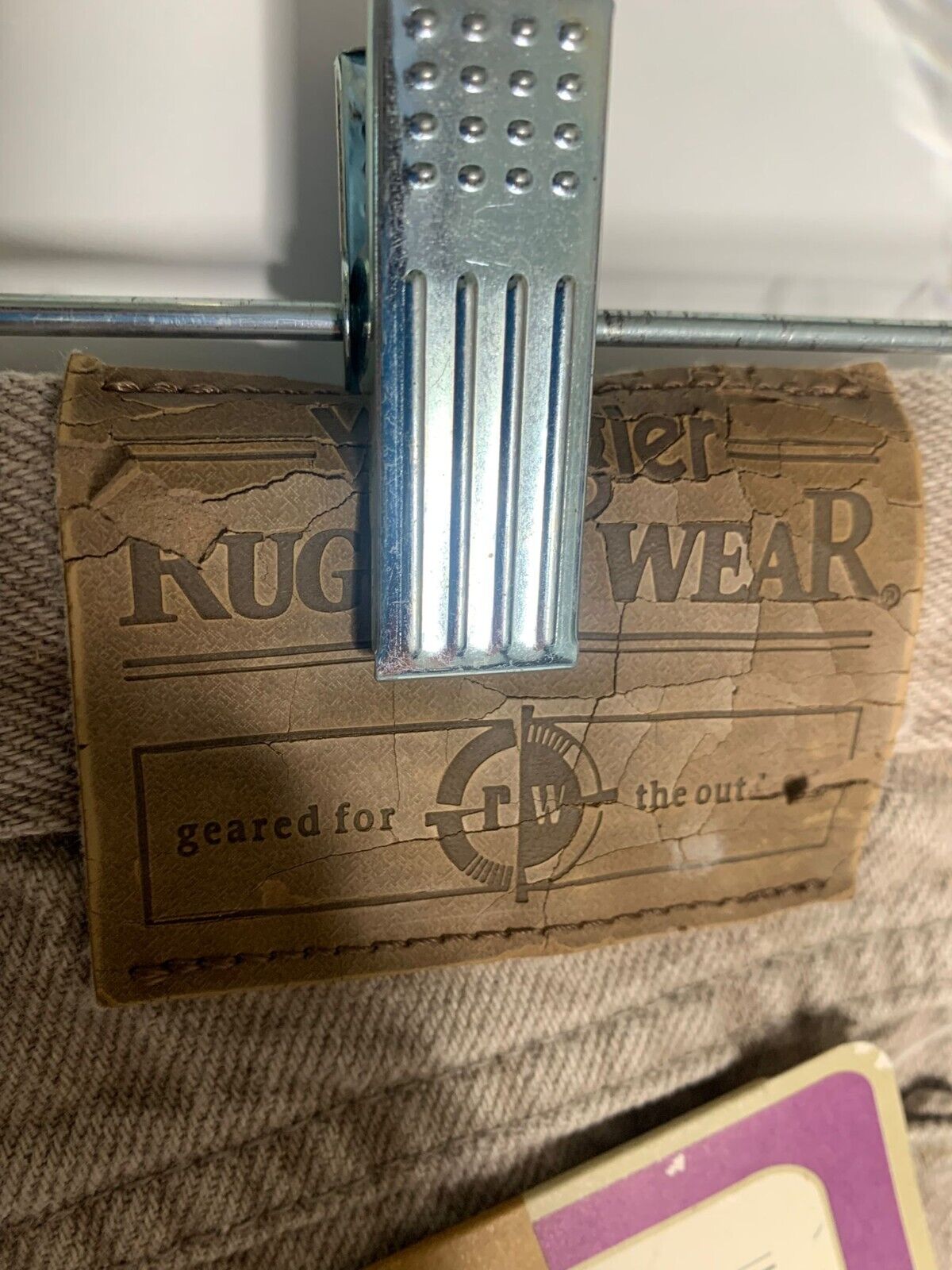 Wrangler Mens 33x34 Khaki Brown Rugged Wear Relaxed Fit Jeans VTG NOS USA 34x34