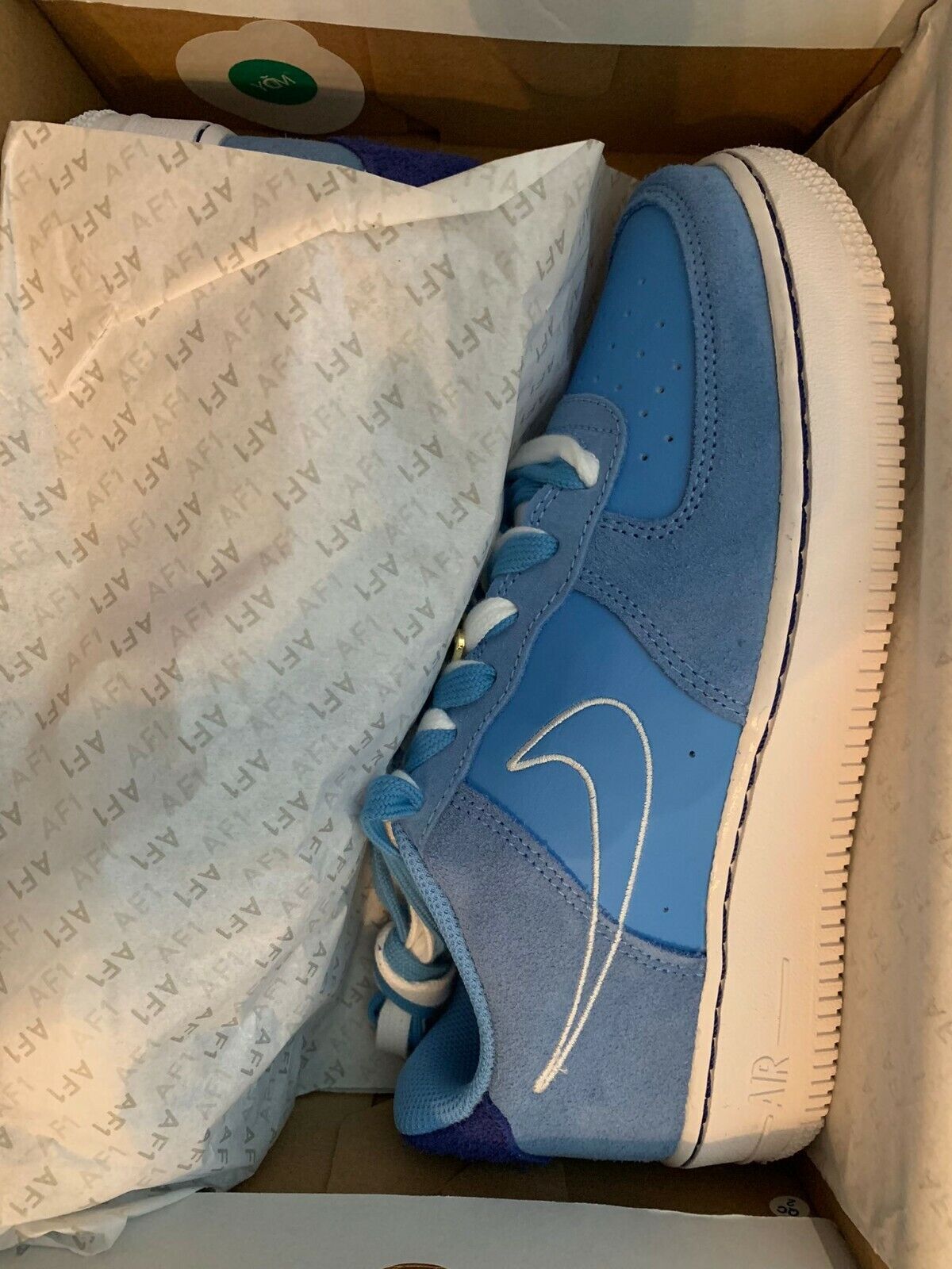 Nike Air Big Boys 6Y Air Force 1 LV8 S50 GS University Carolina Blue Shoes UNC