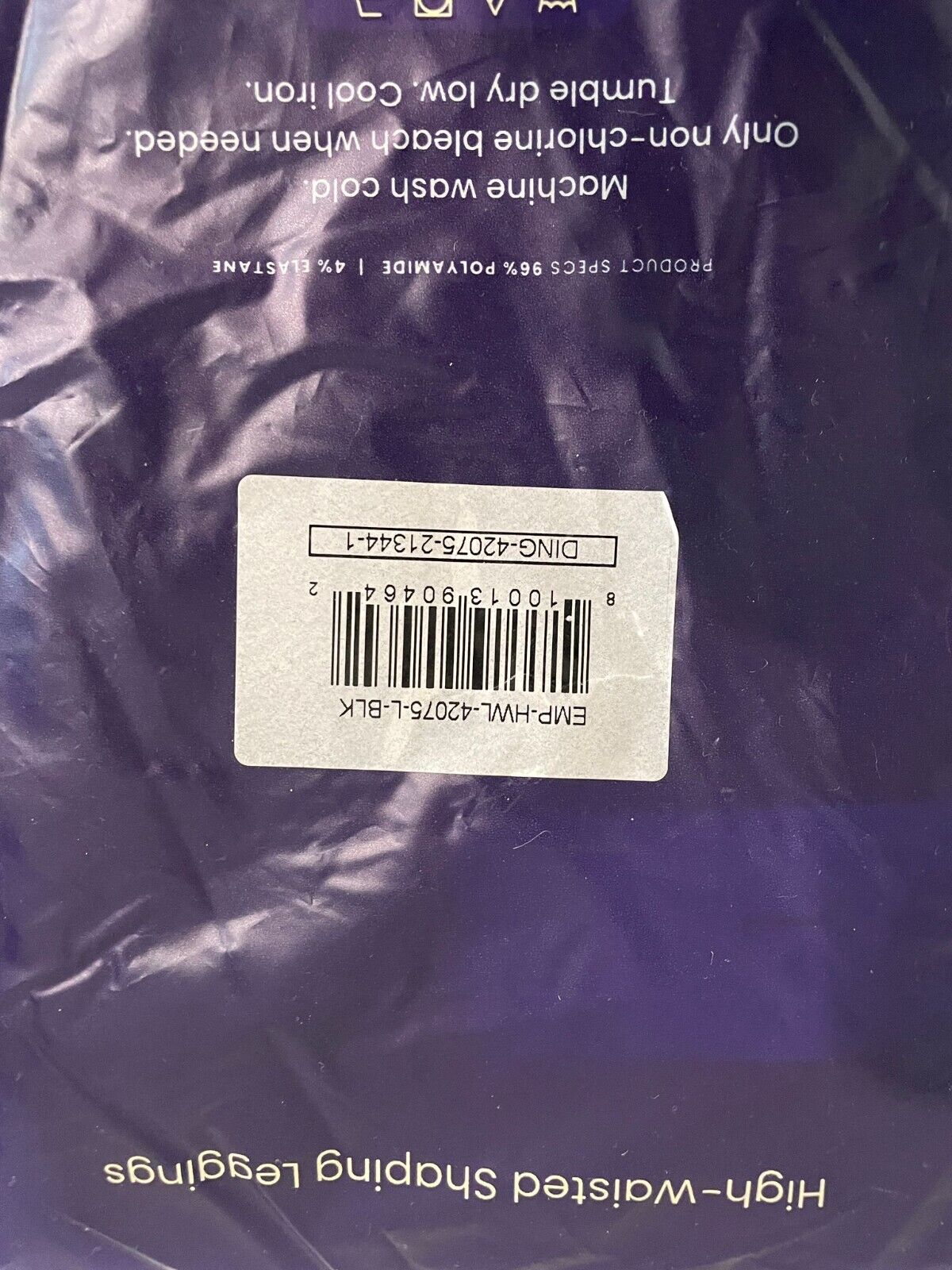 Empetua Womens Black High Waisted Active Control Legging Pant Shapermint Shaper