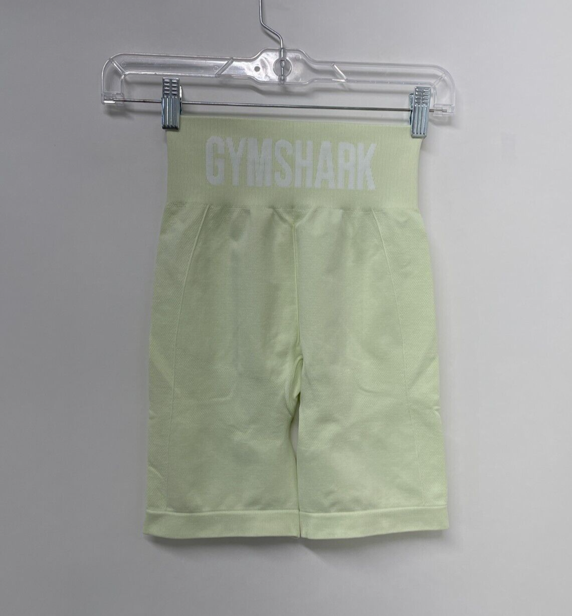Gymshark Women's S Flex Cycling Shorts Light Green Marl High Waist GLSH4250 NWT