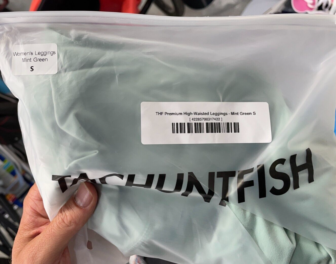 Tachuntfish Women's S Premium High Waisted Leggings Mint Green THF Seamless NWT