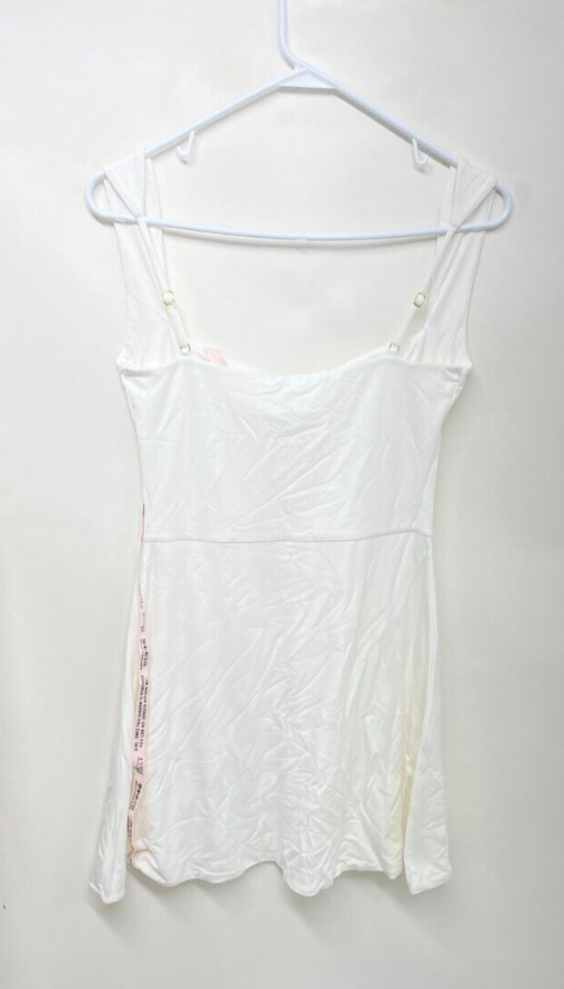 Oh Polly Womens 10 Jolie Sweetheart Neckline Mini Dress White Sleeveless 6193