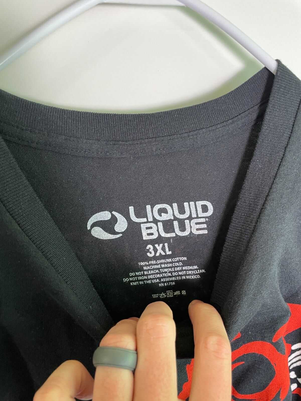 Liquid Blue Men's 3XL AC/DC For Those About To Rock Graphic T-Shirt Black