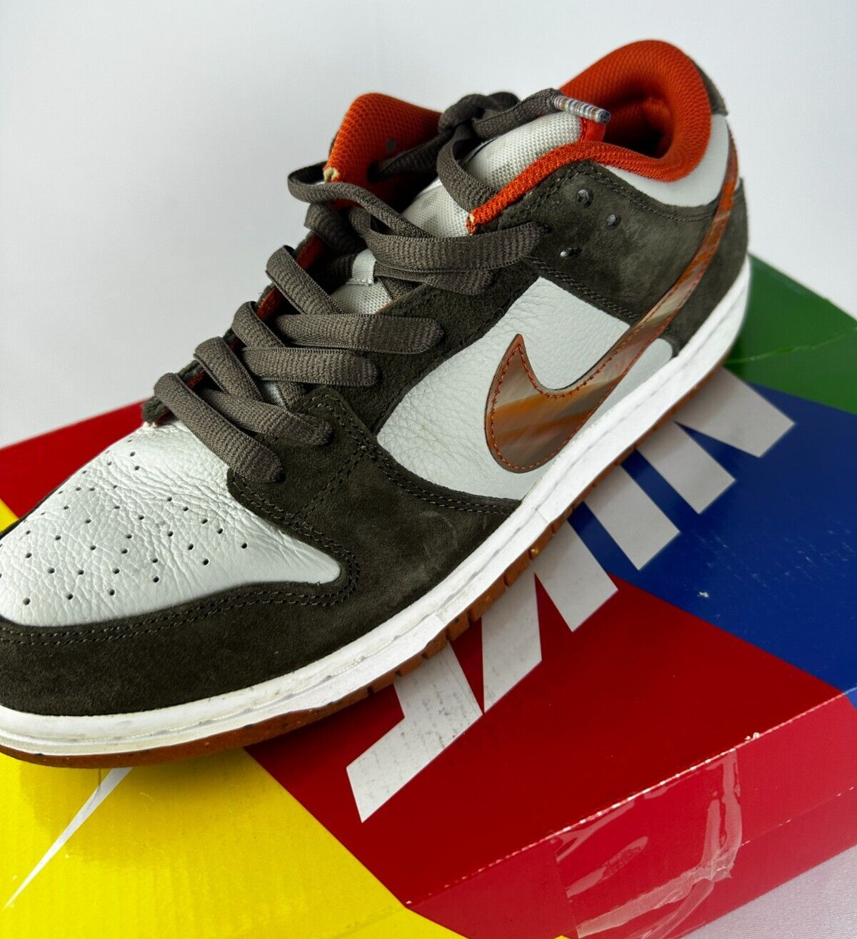 Nike Men's 10.5 Crushed D.C. x Dunk Low SB Golden Hour Skate DH7782 001 Shoes