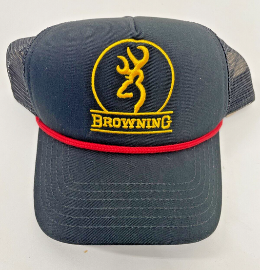 Browning Men OS Paramount Trucker Cap Black Mesh Back Embroidered Logo 308814991