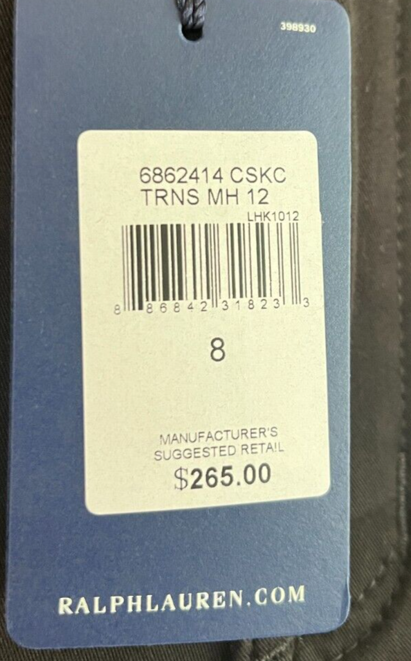 Ralph Lauren Womens 8 Ankle Zip Utility Pockets Skinny Cargo Pants Black 6862414