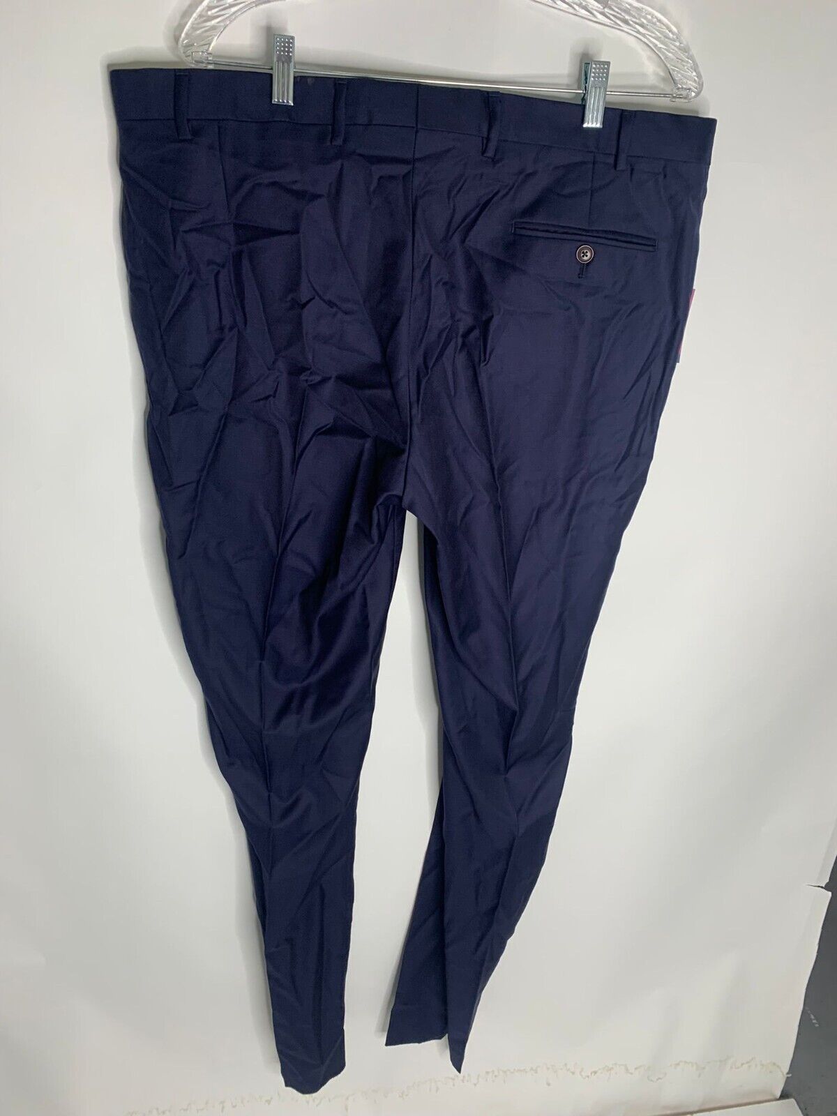 Charles Tyrwhitt Mens 40 40U Slim Fit Twill Dress Pants Navy Italian Luxury Wool