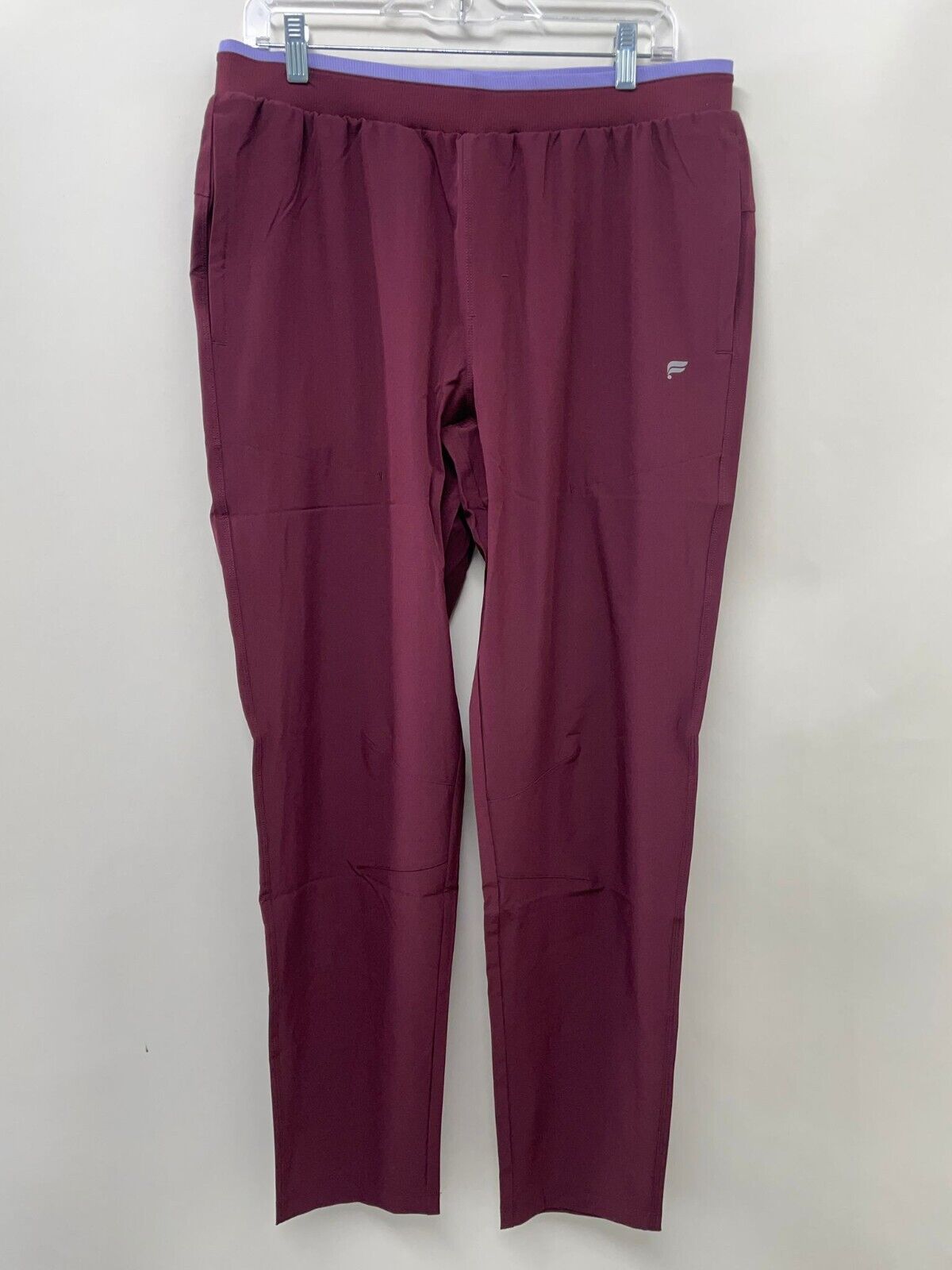 Fabletics Mens L Tall The Fundamental Pant Merlot Burgundy Athletic Stretch Gym