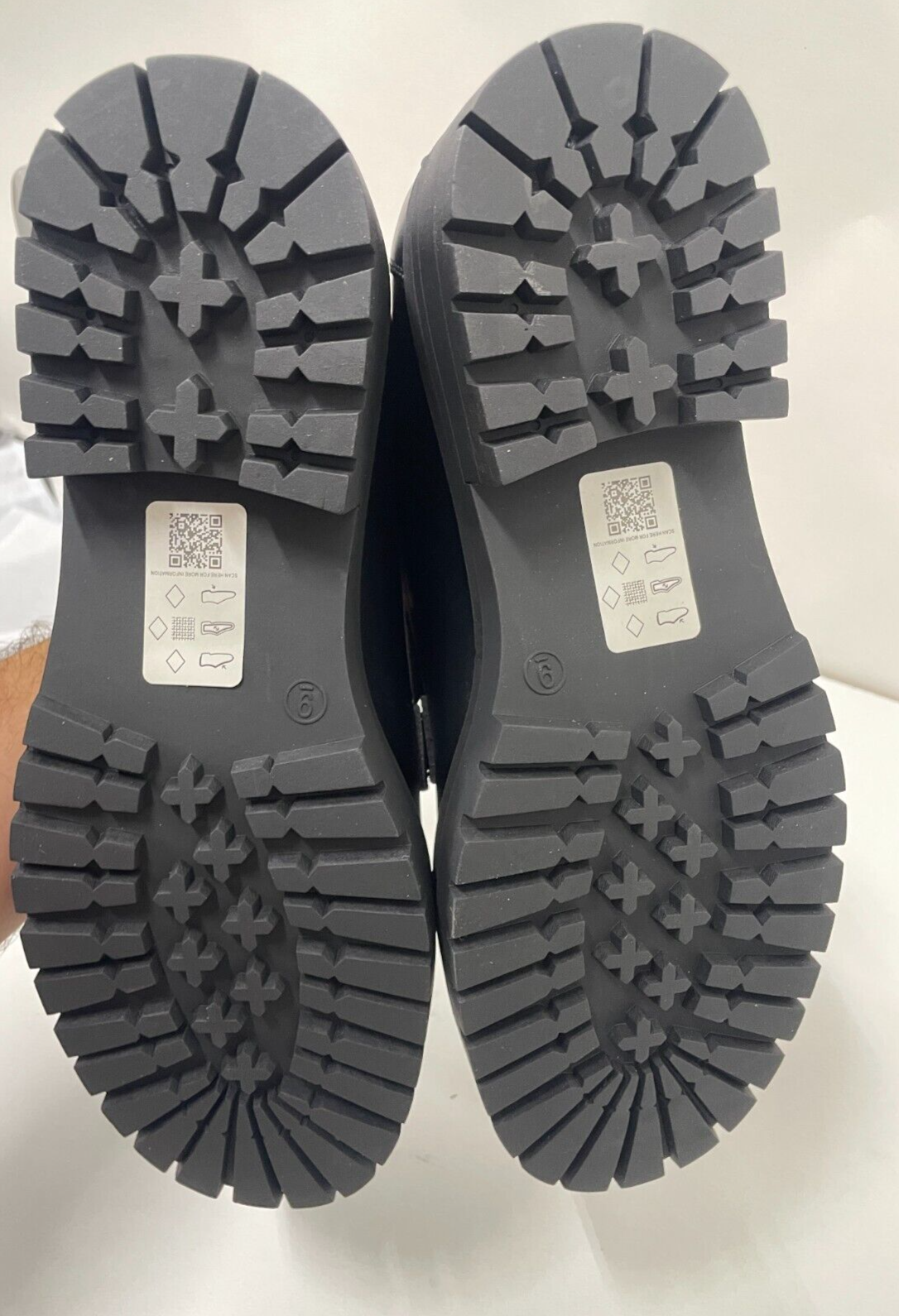 ASOS Women's 7 Melon Chunky Loafers Black Matte Faux Leather Y2K 90s Fringe NEW