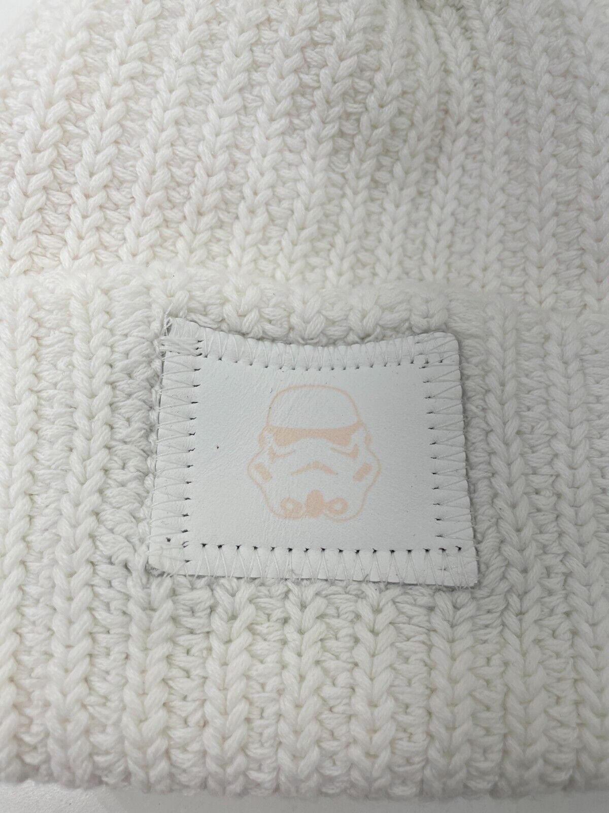 Star Wars x Love Your Melon Stormtrooper Adult Pom Beanie White Knitted Cuffed