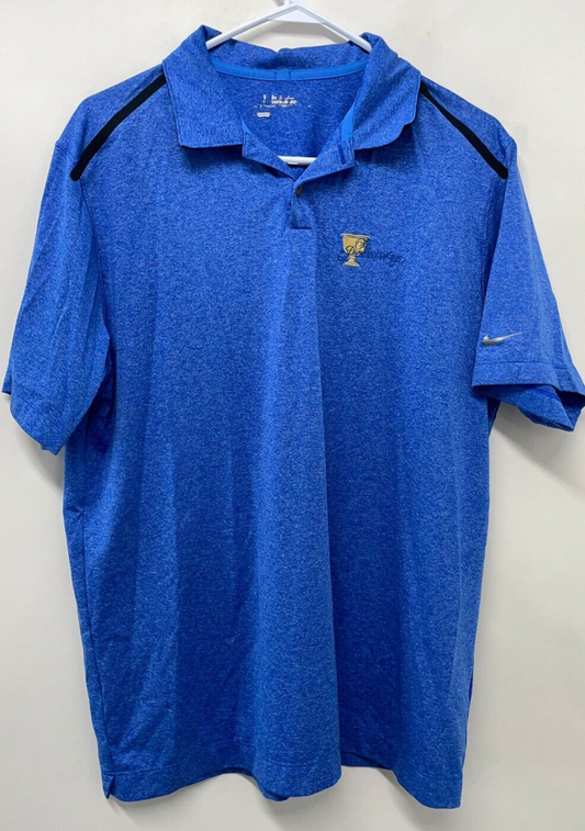 Nike Mens L Lot of 2 Sycamore & Presidents Cup Dri-Fit Polo Golf Tour Squadron