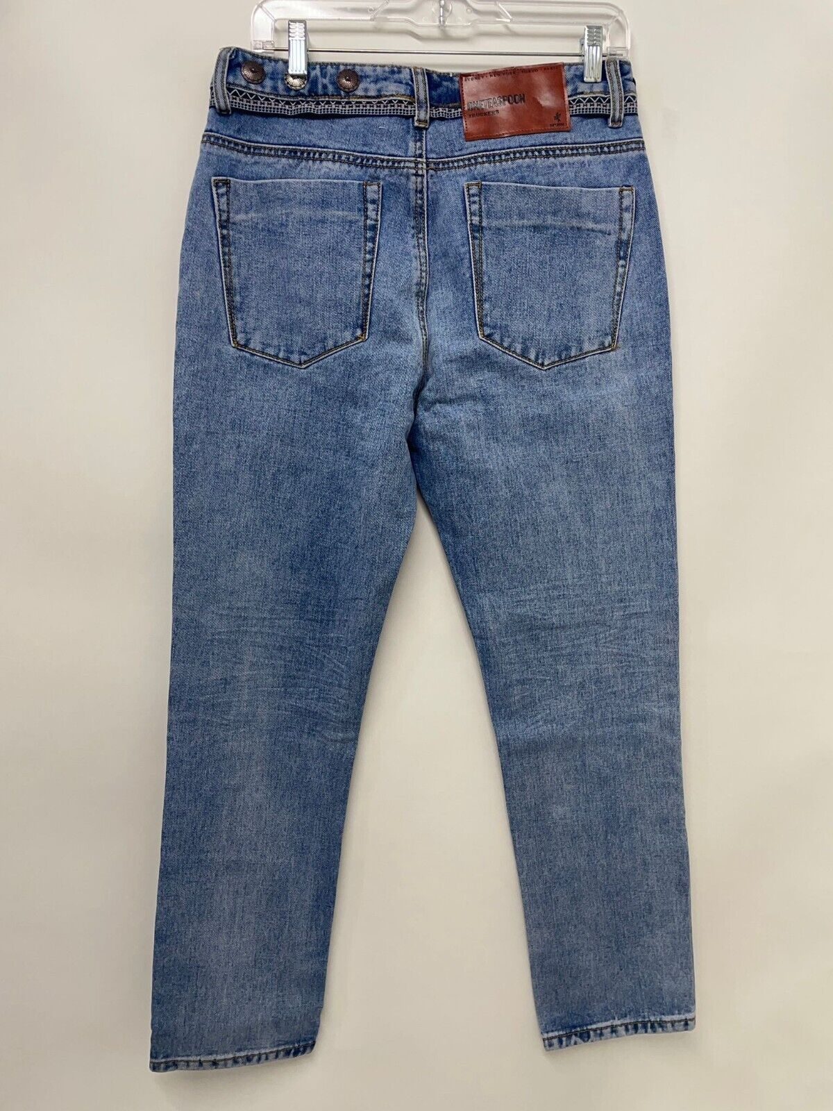 One Teaspoon x Free People Womens 26 Hills Trucker Jeans Denim Hollywood Wash