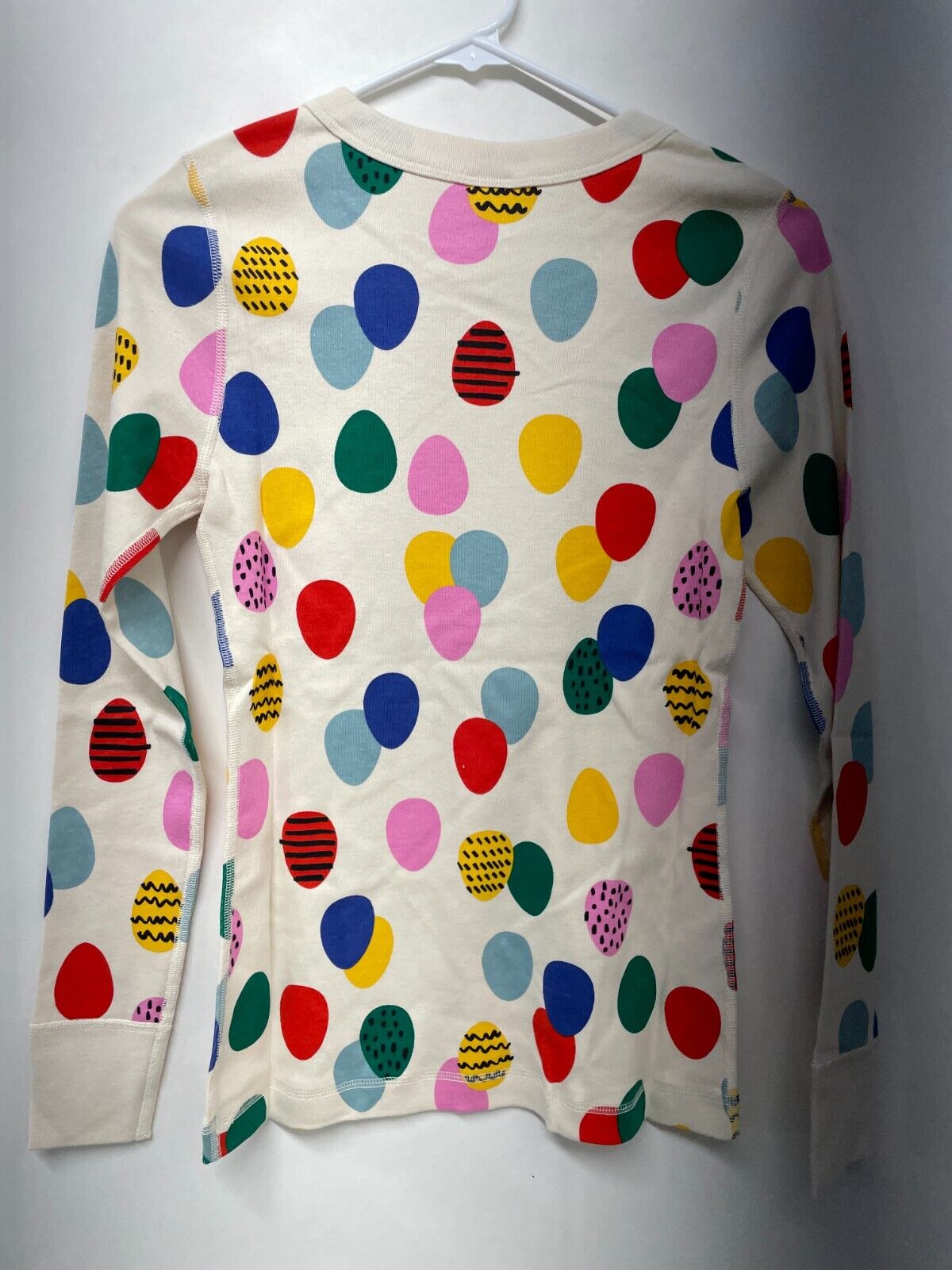 Hanna Andersson Women's XS Long John Pajama Pant & Top 2-Pc Set Easter Eggs NWT