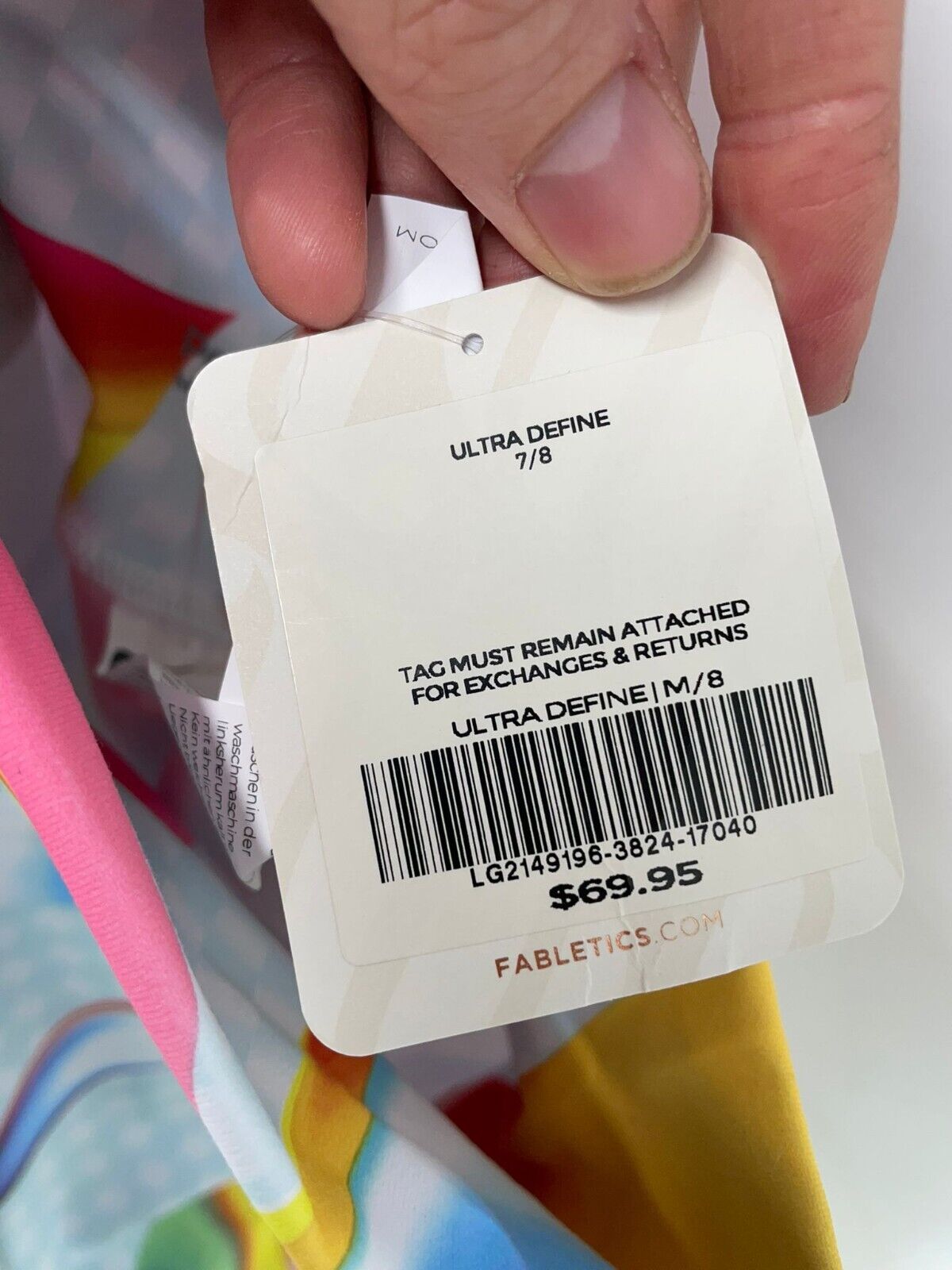 Fabletics Womens M The Ultra Define 7/8 Legging Carnival PowerHold Yoga Pant