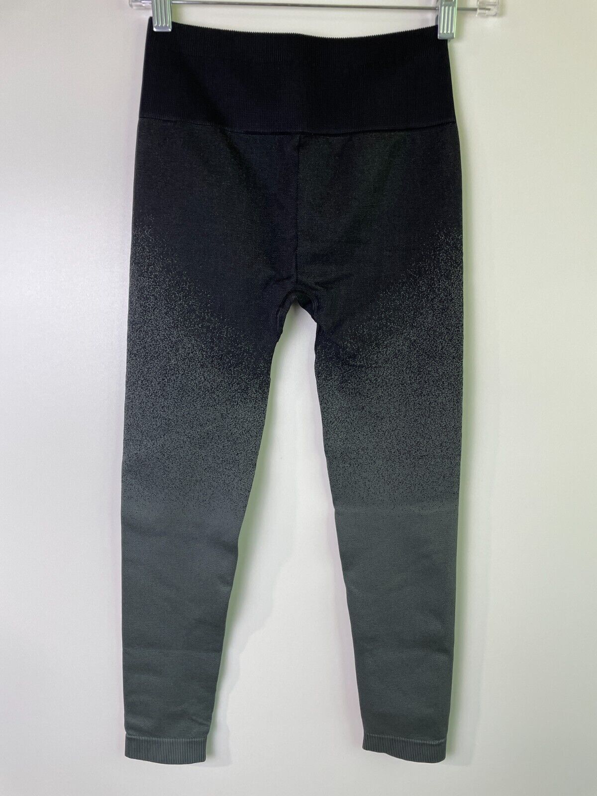 Gymshark Womens S Adapt Ombre Seamless Leggings Black Gray High Rise Fit B1A2L